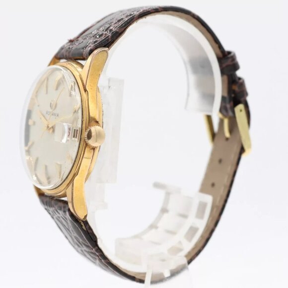 Vintage 34mm Rodania 1297B Men's Automatic Wristwatch 4007 Swiss Steel w Date - Picture 1 of 5